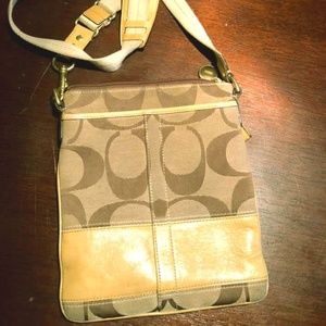 COACH Signature Fabric Crossbody Purse/Bag